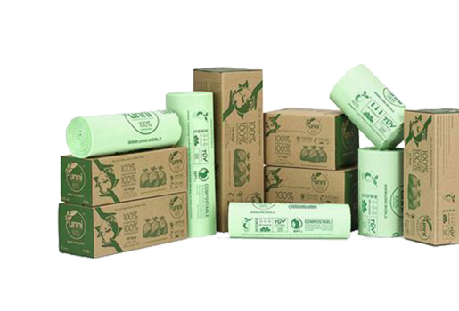biosourced bag rolls with boxes | rouleaux sac biosource avec boites | Sacs biosourcés