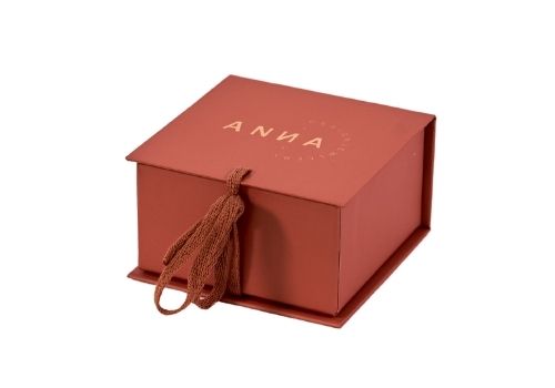 Anna luxury clamshell box with cord | coffret a clapet luxe Anna avec fermeture corde | Boîtes coffrets de luxe