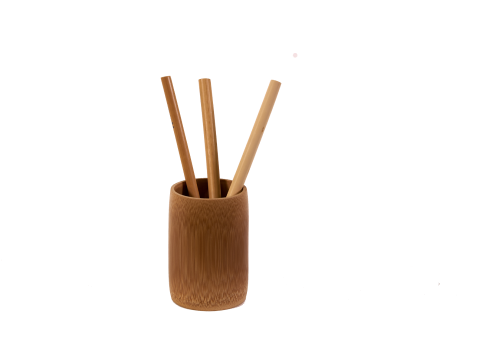 bamboo cup and straws | gobelet et pailles en bambou