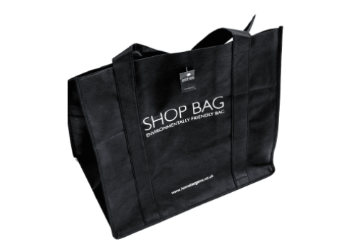 non woven black shopping bag | sac shopping non tisse noir