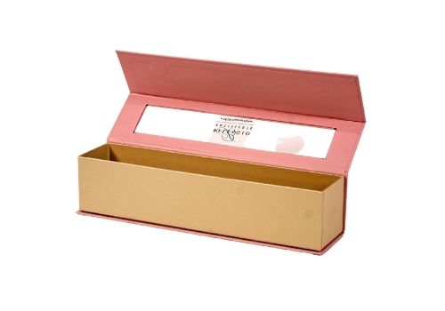 gold pink clamshell luxury box | coffret luxe rose et or a clapet | Boîtes coffrets de luxe