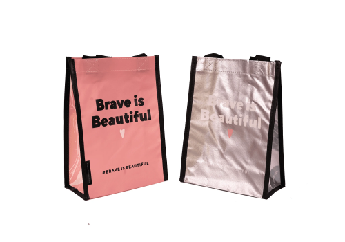 non woven brave is beautiful rectangular bags | sacs brave is beautiful rectangulaires non tisses