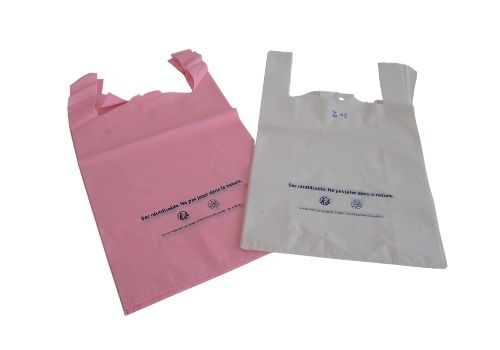 biosourced bags pink and white | sacs biosourcés rose et blanc